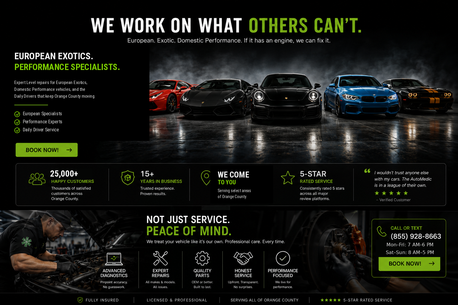 European exotic and domestic performance expertise